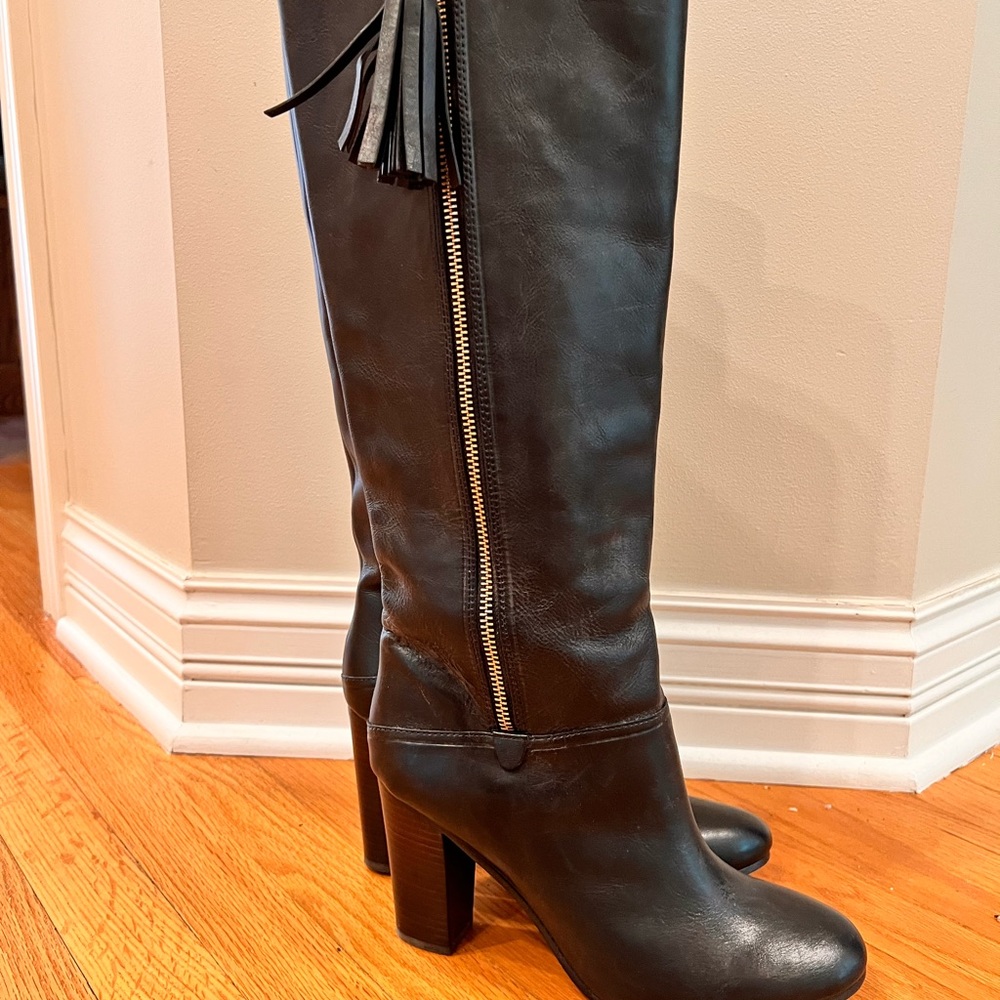 Black Coach Side Zip Therese Boots